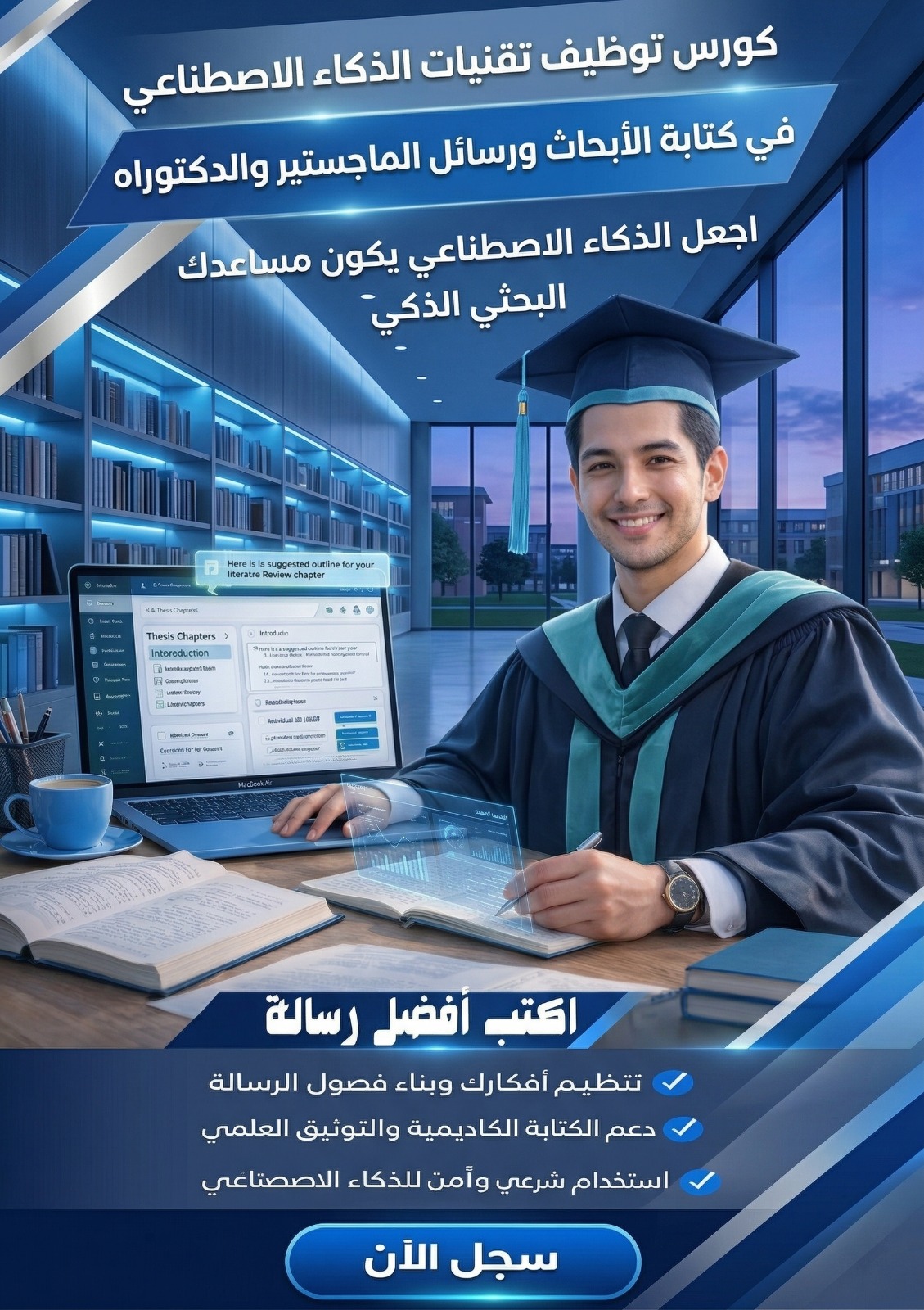 توظيف الذكاء الاصطناعي في كتابة الأبحاث العلمية